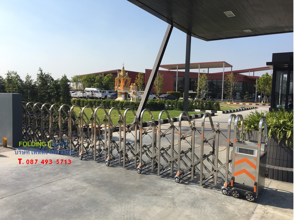 ประตูเลื่อนพับโฟลดิ้งเกท (Folding Gate) แมนนวล(Manual) และ อัตโนมัติ